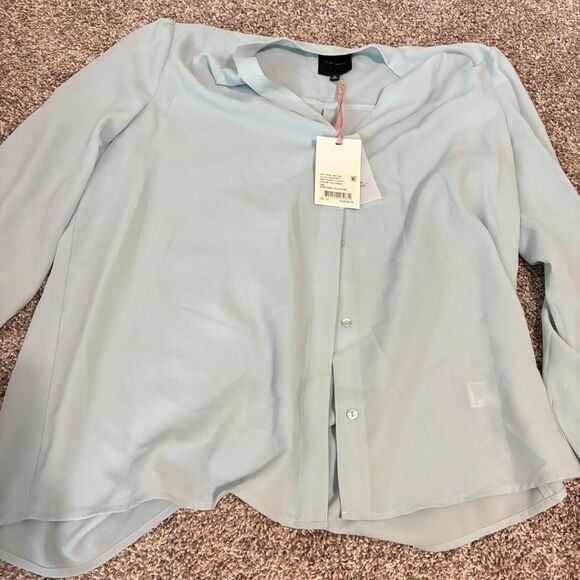 alex-mill Tops - Alex-mill Women's Blue Blouse NEW Size XL